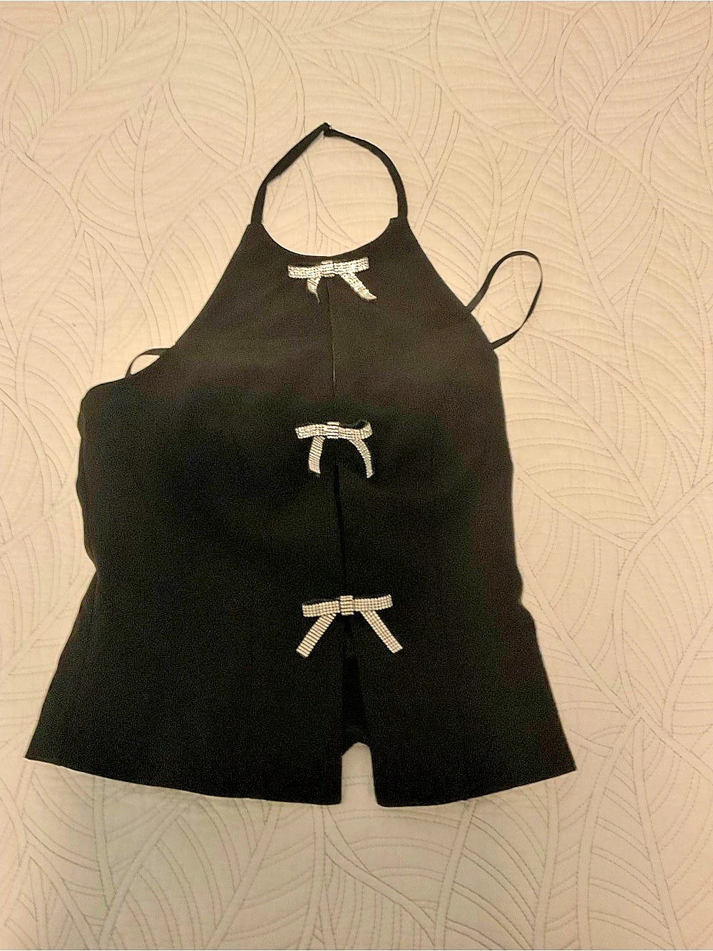 Crystal Sky Black Romper Size XS Like New